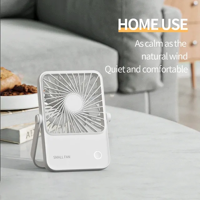 Hxtc88 USB Rechargeable 1200mAh 360° Adjustable Clip Travel Personal Wall Mounted Foldable Portable Wearable Table Desk Mini Fan
