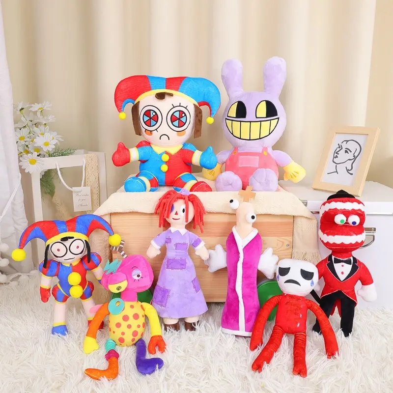 ของเล่นตุ๊กตาละครสัตว์ดิจิทัลสุดทึ่งสำหรับตุ๊กตาของเล่นตุ๊กตาตัวตลกดีไซน์ที่แตกต่างกัน