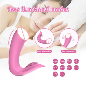 Draagbare Dubbele Vibrator Voor Vrouwen, Afstandsbediening G-Spot En Clitorale Stimulator, Oplaadbare Siliconen Seksspeeltje - Product Image 3