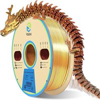 Filament PLA YOUSU Tricolore Soie 1,75 mm 1 kg Rouge à Vert à Or Température d'impression 180-205°C pour Imprimante 3D FDM