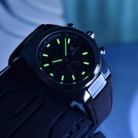 Montre homme BENYAR 5206, élégante, classique, nouvelle, quartz, chronographe lumineux, étanche, calendrier, bracelet cuir, montre homme business.