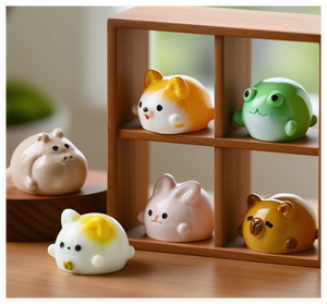 Dessin animé cochon lapin <span class=keywords><strong>chat</strong></span> hippopotame <span class=keywords><strong>chien</strong></span> Capybara grenouille résine Animal fabricant enfant petit bain jouet enfants Surprise aveugle sac Figure - Product Image 3