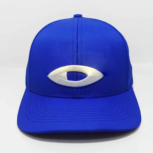 Oem Custom 6 Panel PVC Patch Logo <b>Waterproof</b> Gorras White Polyester Spandex Baseball Cap Laser Cut Hole Perforated Golf Dad <b>Hat</b> - Product Image 1