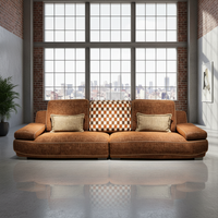 Canapé modulaire en bois de style italien, design nuage, personnalisable pour villa, prix d'usine