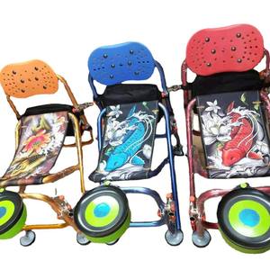 เก้าอี้ตกปลาพับได้ลายอัศวิน ทำจากอลูมิเนียมอัลลอยด์ พกพาสะดวก ลายปลา เหมาะสำหรับชายหาดและกิจกรรมกลางแจ้ง - Product Image 2