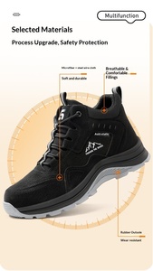 Chaussures de sécurité Guyisa antistatiques, imperméables, à tige haute, en cuir microfibre, ESD, pour atelier, station-service, salle blanche - Product Image 4