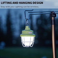 Lanterne de camping LED rechargeable, magnétique, vintage, rétro, à suspendre, lampe de tente étanche, avec crochet USB, pour la randonnée en plein air, lampe d'urgence