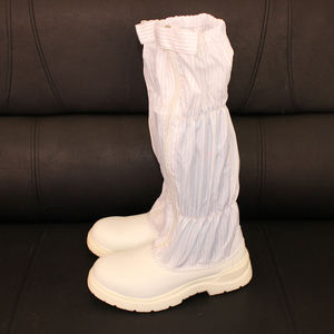 5MM Stripe Industrial White Anti-smash Anti-statique Sécurité Cylindre Bottes Atelier ESD Chaussons pour Cleanroom Steel Toe ESD Bottes - Product Image 3