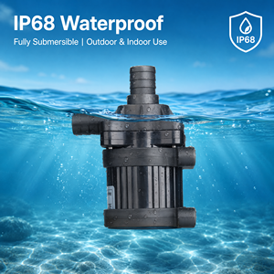 Pompe à eau CC sans balais 12V 24V 840L/H 3.5M de hauteur de refoulement IP68 Ultra Silencieuse pour Refroidisseur <span class=keywords><strong>Solaire</strong></span> Thermique et Circulation OEM ODM - Product Image 1