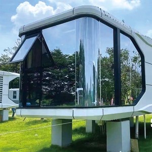 Maison capsule spatiale de luxe certifiée CE NFRC, maison préfabriquée <span class=keywords><strong>modulaire</strong></span> moderne, pod mobile pour glamping, hôtel, bureau, villa - Product Image 1