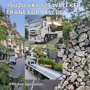 Grúa de Plataforma Plana Suzuki Giga 6x4 con Grúa Plegable Dongfeng de 12 Toneladas para Rescate de Emergencia en Carretera - Product Image 3