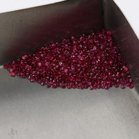 Wuzhou diamant coupe pour bijoux collier saphir pierre faisant sortie d'usine naturel Super étoile rubis rond 0.8-1.5 Mm chaleur rouge
