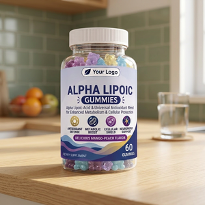 Gummies véganes à l'acide alpha-lipoïque avec saveur naturelle de fruits, pectine végétale, format à croquer pour une routine quotidienne, à la maison et en voyage - Product Image 2