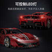 Bloques de Construcción de Modelo de Auto Deportivo Cada C61043 1:8 Personalizados al por Mayor, Juego de Bloques de Construcción para Entusiastas de las Carreras, Juguete de Ladrillos, Edición Premium de Colección