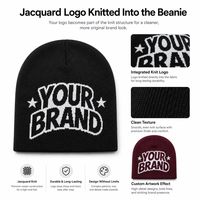 Gorro de Punto Jacquard con Logotipo Personalizado, Diseño de Diamantes, Cálido, Grueso, Acrílico, Unisex, Retro, para Esquí, Uso Diario, Invierno