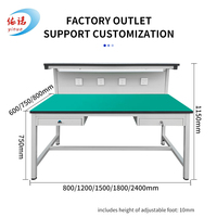 YINUO Ligne de montage légère Table d'opération Table d'emballage Table de travail Établi antistatique en métal avec tiroirs