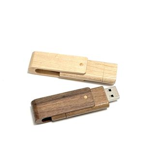 Pendrive Giratorio Tipo-C de Madera al por Mayor, Memoria USB 3.0 de 32GB de Madera de Nogal, Unidad Flash USB de 64GB de Madera de Bambú - Product Image 5