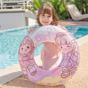 Flotador Inflable para Niña con Diseño de Dibujos Animados, Redondo, para Uso en Piscina - Product Image 1
