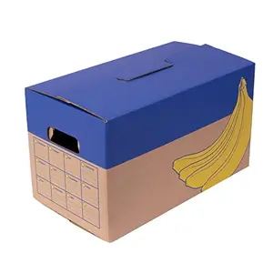 Chine Boîte d'emballage en carton ondulé catron de fruits agricoles en papier dur personnalisé banane fraîche