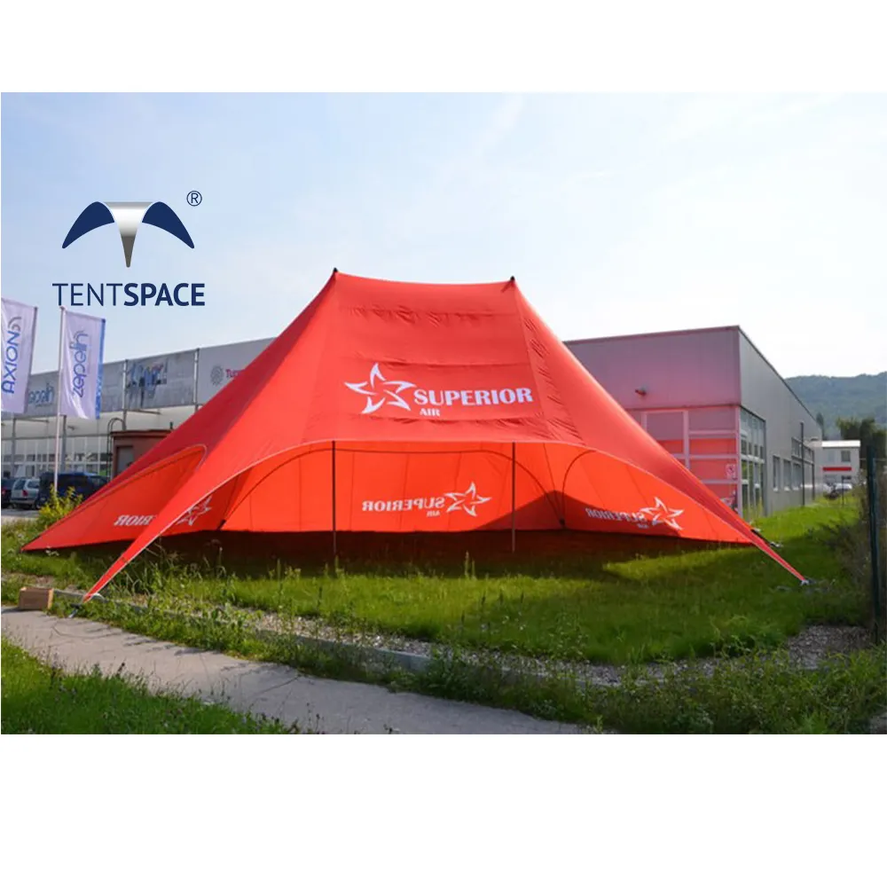 Tende Esterne pazarlama reklam alüminyum 2 direkleri yıldız çadır yıldız gölgelik çadır olay için