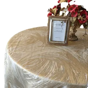 Gold Champagne High End Table Cloths Hotels For Events