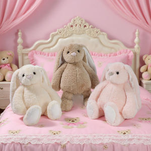 ตุ๊กตากระต่ายอีสเตอร์ขนาด 32 ซม. ลายสติกเกอร์ตัวอักษรโลโก้แบบกำหนดเอง ของเล่นตุ๊กตากระต่ายอีสเตอร์นุ่มนิ่ม ของขวัญวันอีสเตอร์ - Product Image 1