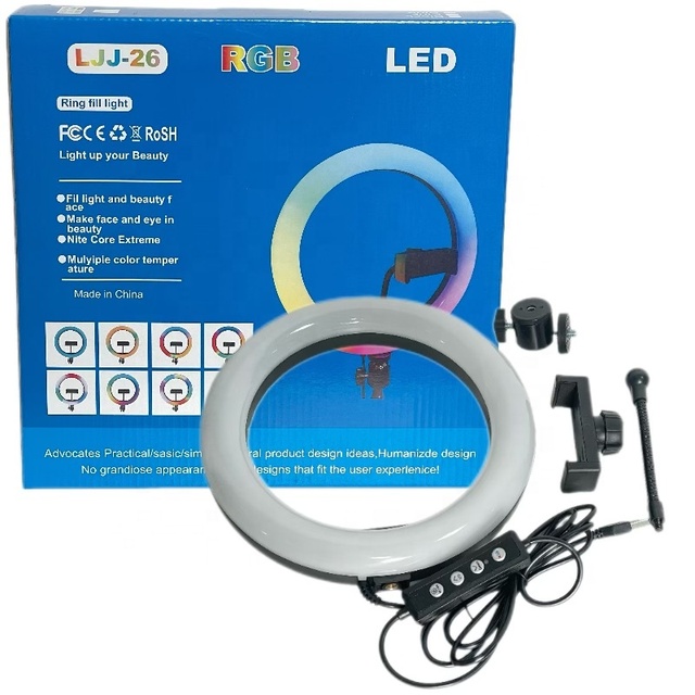 HighBrightness LED Ring Light with Tripod 10 Inch Perfect for Makeup & Photography Sessions