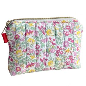 <b>Quilted</b> <b>Makeup</b> <b>Bag</b> Women Cosmetic Pouch Travel Toiletry <b>Bag</b> Zipper Pouch Printed Fabric Handheld <b>Bag</b> Custom Logo OEM ODM - Product Image 1