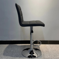 Chaise de bar en cuir minimaliste moderne, design en grille confortable avec fonction réglable, base de levage stable pour meubles de bar à domicile
