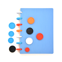 Disques en plastique RINGNOTE 18 mm (0,75 pouce) – Lot de 1000 anneaux de couleur unie pour carnet à disques coloré à trous champignons