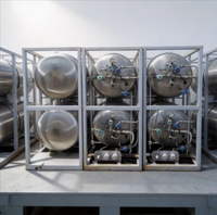 Récipient cryogénique Dewar à double paroi en SUS304 pour oxygène liquide, azote liquide, argon liquide, cylindre isolé sous vide haute sécurité