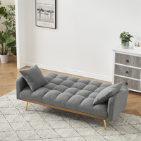 Canapé-lit convertible moderne 3 places au design européen, élégant, pour salon, avec fauteuil intégré
