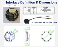 UART luz LED controlado redondo tamaño pequeño 2D QR lector de código de barras Módulo de escáner de código de barras