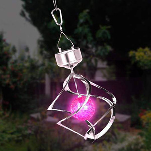 Solar Wind Spinner <b>Light</b> Led Hanging Garden Decor Outdoor Solar Powered <b>Rainbow</b> Color Changing Lamp For Patio Yard - Product Image 2