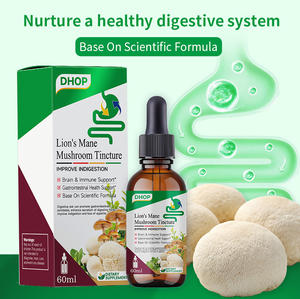 DHOP ライオンのたてがみ茸チンキ 1回分あたり600mgのエキス配合 アルコールフリー液体タイプ 腸内健康のための60回分 - Product Image 2