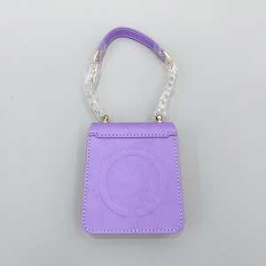 เคสฝาพับหนังสำหรับเดินทาง, กระเป๋าใส่โทรศัพท์มือถือพร้อมสายหนังเคลือบผิวด้วยไฟฟ้า - Product Image 3