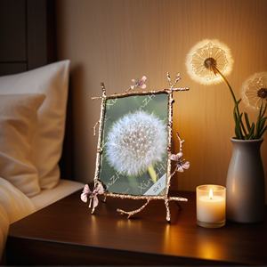 XinZhiRun Real <span class=keywords><strong>Butterfly</strong></span> Foto rahmen 5x7 Zoll, Gold Metal Tree Branch Design für Home Office Wand dekoration - Product Image 3