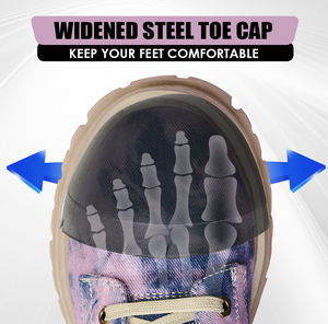 Chaussures <span class=keywords><strong>de</strong></span> sécurité pour femmes <span class=keywords><strong>de</strong></span> style nouveau, respirantes, résistantes aux chocs spécialement conçues pour les chantiers <span class=keywords><strong>de</strong></span> FZ-487-purple - Product Image 4