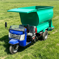 Tricycle à vis d'entraînement pour l'épandage uniforme de la paille ensilée
