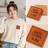 Vêtements Accessoires Usine Brun Personnalisé Vêtement Étiquettes En Cuir Véritable Patchs pour Vêtement et Canapé