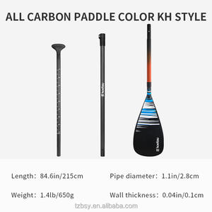 KOETSU Kh Style Full Carbon Fiber <strong>Paddle</strong> - Vibrant Black with Blue and Red Accents, Adjustable Length - Product Image 3