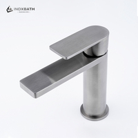 Robinet de lavabo en acier inoxydable à un trou 1 poignée conception haute pour la santé de l'eau chaude froide articles sanitaires pour salle de bain utilisation chinoise
