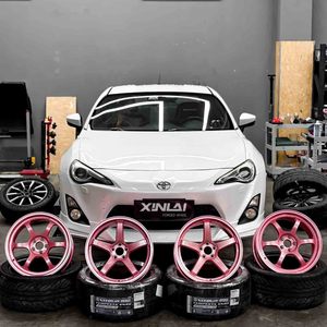ล้อแม็กซ์ XINLAI สีชมพูสั่งทำพิเศษ ขอบ 18 19 20 นิ้ว 5 รู 5x114.3 5x120  วัสดุอลูมิเนียมอัลลอยด์ สำหรับรถยนต์นั่งส่วนบุคคล  รุ่นอัพเกรด - Product Image 4