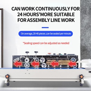 Selladora de Bolsas de Plástico PVC Comercial y Doméstica, Máquina de Sellado Horizontal Continuo con Rueda de Tinta para Impresión de Fechas - Product Image 6