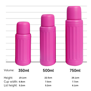 Bouteille d'extérieur en acier inoxydable 2025, très vendue, avec motif rayé et bouchon à boire directement, tasse à boire - Product Image 2