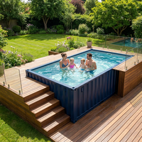 Piscine hors sol portable de 20 pieds en conteneur, revêtement en fibre de verre, petite piscine pour jardin
