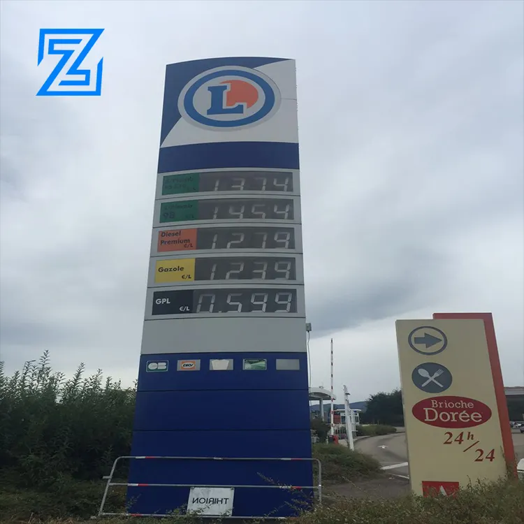 Customized led gas price sign petrol station