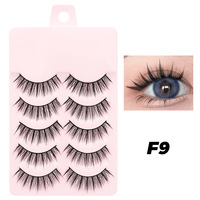 Lash Supplies Faux Cils 5 Paires Crisscross Volume Bulk Strip Natural Look Lashes Sets Pack Faux Mink Eyelashes