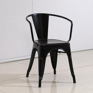Tabourets de bar industriels en métal avec accoudoirs amovibles, chaise haute pivotante pour restaurant, durable et résistant à l'eau - Product Image 4