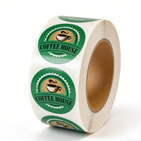 Étiquettes d'emballage personnalisées, autocollants ronds écologiques, rouleaux d'autocollants personnalisés de qualité alimentaire pour l'emballage du café